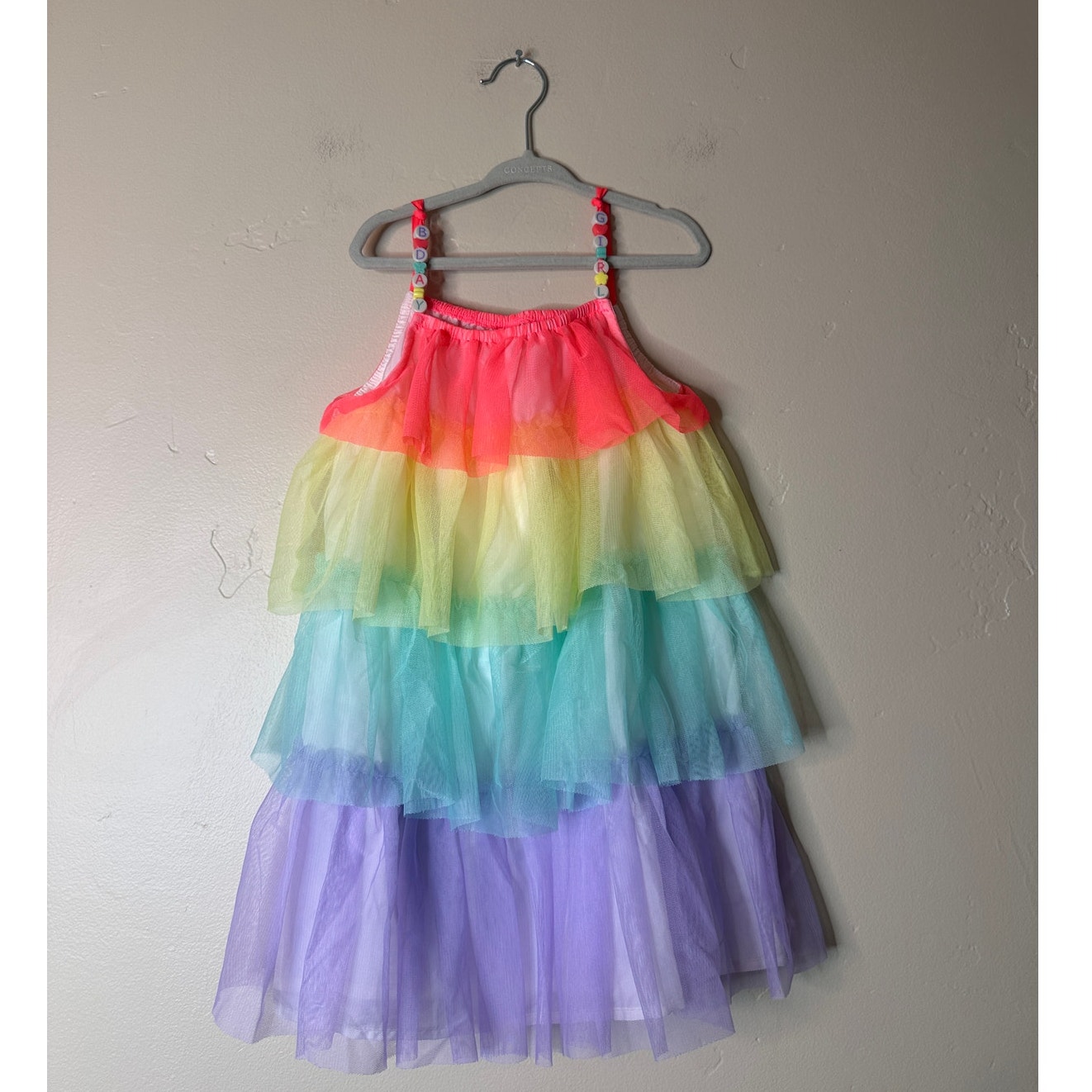 Birthday Sleeveless Tiered Tulle Dress For Toddler Girls 4t